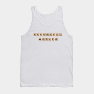 Essential Employee Worker Scrabble Tank Top